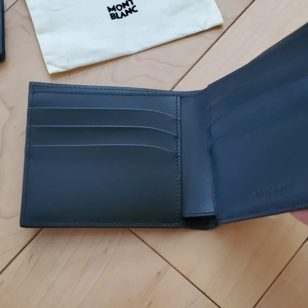 Mont Blanc Meisterstuck Leather Men Wallet Bi fold 6cc Marked 78 Purchased 2021